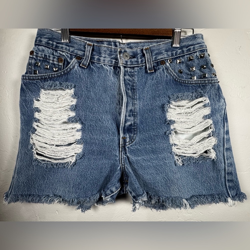 1980’s Vintage Levi’s 501 Upcycled Coachella Y2K Size 31